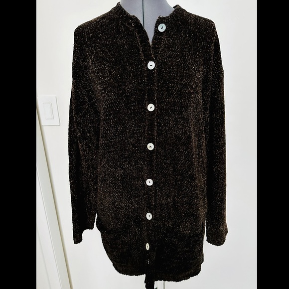 90’s Black Chain Link Cardigan by  Jones New York main image 0